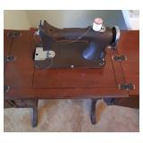 Graybar sewing machine in cabinet, power cord
