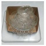 cut glass serving bowls and cups, & microwave