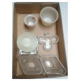 Fire King small bowl, diamond shaped sugar &