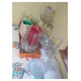 vases, cut glass, serving bowls, salad dressing
