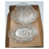 cut glass serving dishes and relish tray