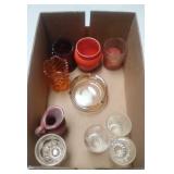 shot glasses, Golden Nugget ashtray, votive candle