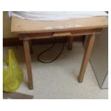 home made table with drawer - 25 inch square