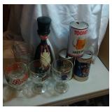Fosters, Tooheys, & Tooths beer cans, Pepsi,