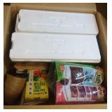 seed starting kits, gardening supplies and books