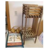 "Warm Winter Wishes" decor sleigh, plant stand,