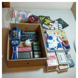 poker chips, playing cards, dice, small hand held