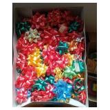 Christmas bows, ornaments, icicles - some vintage