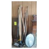 brooms, hand edgers, hand cultivator, garbage