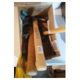 hammers, rubber mallet and wrenches