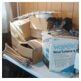 Wispercool Wind turbine and base, clothes drying