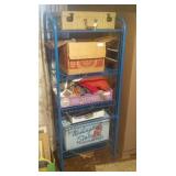 Nabisco Mr. Salty blue metal shelving rack
