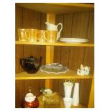 Anchor Hocking Fire King 6 iridescent coffee cups,