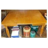 kitchen table on wheels with 4 small leaves