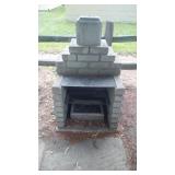 3 piece home made brick outdoor grill