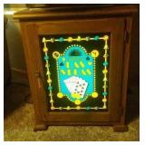 "Fabulous Las Vegas" slot machine stand with key