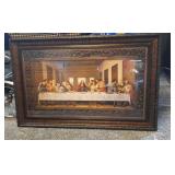 framed "Last Supper" art - frame is 43 inch by 28