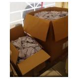 2 boxes of shop rags - white rag with green stripe