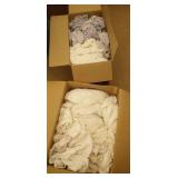 3 large boxes of rags/towels