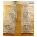 2 bathroom light glass fixtures - 22 inch wide