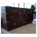 triple drawer dresser with glass top