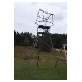 hunting tree stand with swivel bench, no canopy