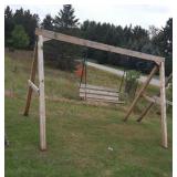 swing set (brown brackets) with bench swing