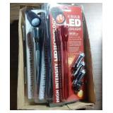 3 LED flashlights, 2 white and 1 red