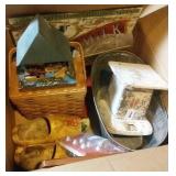 "Fresh Milk" tin sign, kitchen scale, decor