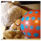 large stuffed Rabbit, large play ball & other toys