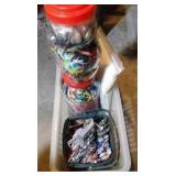 book markers, latch hook yarn, casserole / pie