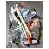 cookie cutters, potato ricer, meat tenderizer and