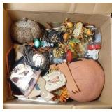 fall decor lot - cornucopia, pumpkins, & wall
