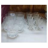 7 high ball glasses and 6 small water glasses