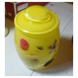 yellow painted cookie jar