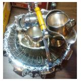 service items - gravy boat, cups, butter dish, egg