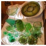 Shades of Green glass - 20 pieces