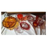 Shades of red glass - 8 pieces