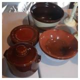 Demanco salad plates, 2 bowls, West Bend bowl