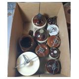 Stoneware jugs, jars with bails and pitcher - 10