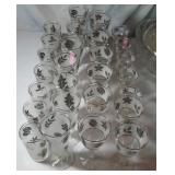 silver frosted leaf glasses - 4 types of glasses,