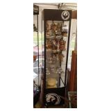 5 shelf display cabinet with keys