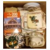 Christmas plates - moose and bear patterns,