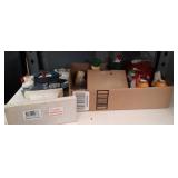 "I love Snow" figure, snowman mug, angel candle