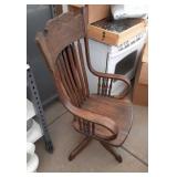 vintage swivel rocking desk chair