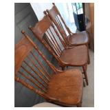 3 wood kitchen chairs
