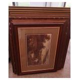 3 large framed pictures