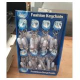 fashion flashlight key chains on display