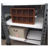 wall nook piece with 8 nooks and green box with