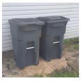 2 toter garbage cans - 24 inch wide   43 inch tall